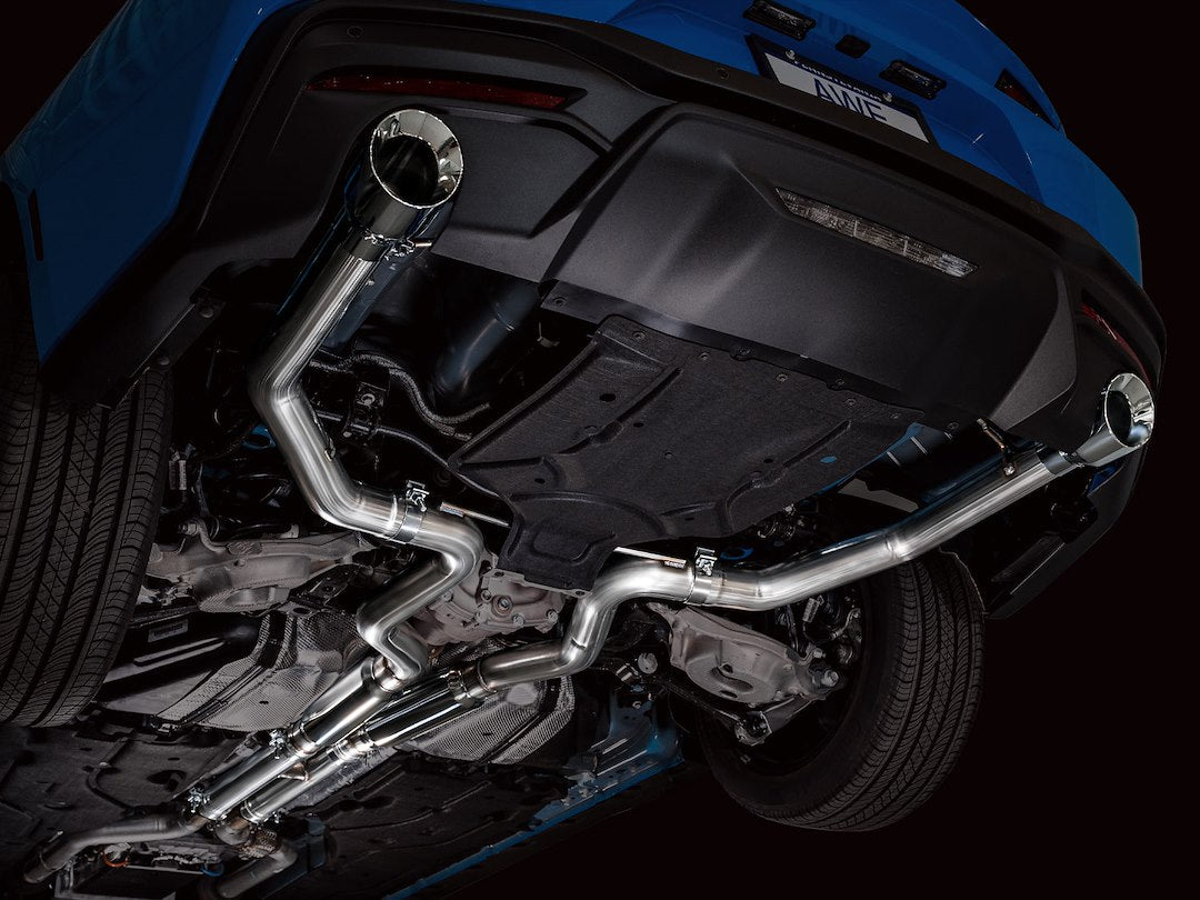 Product of AWE Tuning 3020-32650 Track Edition Cat-Back System Dual Exhaust System Kit 