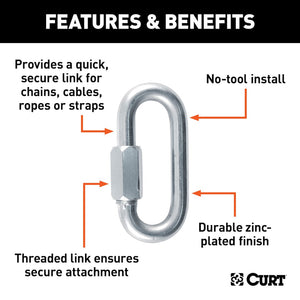 Curt 82932 Trailer Safety Chain Quick Link||82932_3008x1990_Fa.Jpg||86||c9382932||1257952