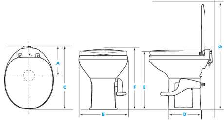 Product of Thetford 42171 Permanent Full Bowl Flush Toilet , 18 Inch 