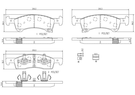 Product of Brembo P24111N Brake Pad - Set Of 4 