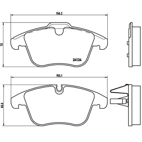 Product of Brembo P36022 Brake Pad - Set Of 4 