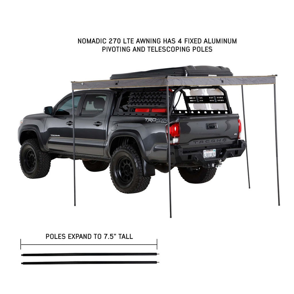 Product of Overland Vehicle Systems 19679907 SUV/Pickup Overlanding Manual Awning , Gray Solid 