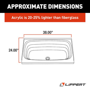 Lippert Components 209661 Bathtub||209661_1.Jpg||86||m6v209661||1457437