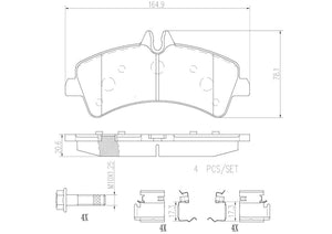 Product of Brembo P50060N Brake Pad - Set Of 4 