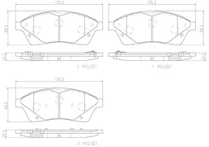 Product of Brembo P09010N Brake Pad - Set Of 4 