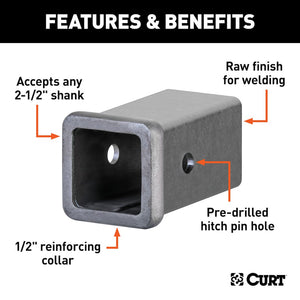 Curt 49516 Trailer Hitch Receiver Tube||49516_3008x1990_Fa.Jpg||87||c9349516||1685735
