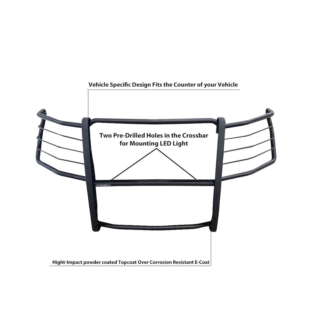 Product of Black Horse Offroad 17GT29MA Grille Guard Modular Black Powder Coated 