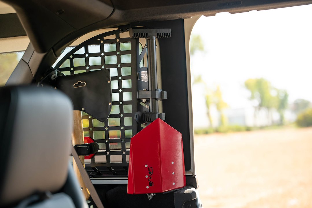 Dv8 Offroad Unrm-01 Molle Cargo Panel Tool Clamp||universal-Quick-Release-Tool-Mounts-Pair-Installed-4.Jpg||92||dv8unrm01||1629595