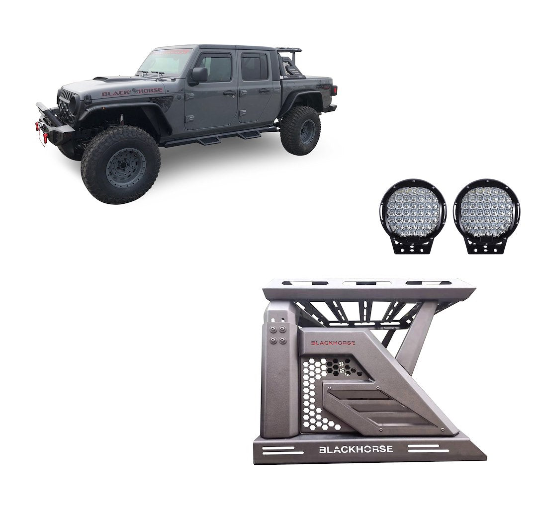Product of Black Horse Offroad AR2-09BA3-PL69B  Truck Bed Bar 
