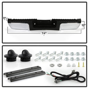 Product of Spyder Automotive 9948398 Steel Chrome Plated Bumper 