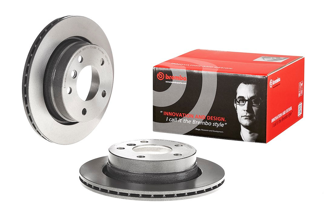 Product of Brembo 09772711C02 Vented 1 Piece Brake Rotor 