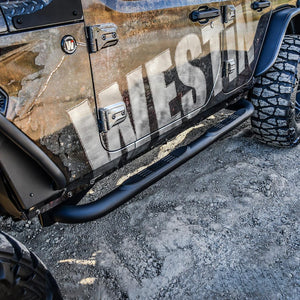 Product of Westin Automotive 23-4065 E-Series Nerf Bar With Surface Steps 