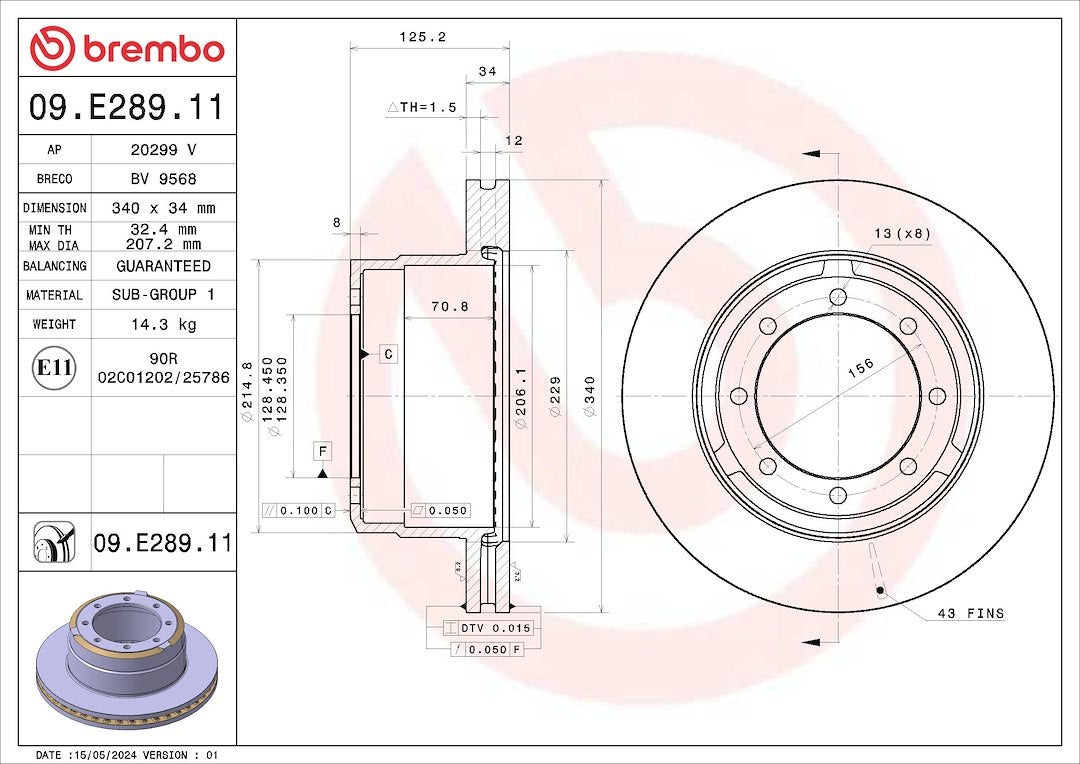 Brembo 09e28911c02 Brake Rotor||09e28911c02_1.Jpg||86||brm09e28911||1684412