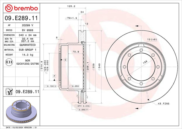 Brembo 09e28911c02 Brake Rotor||09e28911c02_1.Jpg||86||brm09e28911||1684412