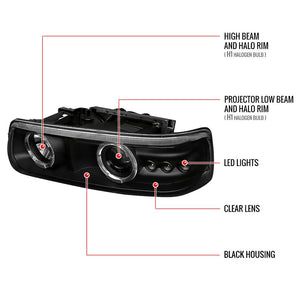 Product of Spec-D Tuning 2lblhp-Siv99jmled-Rs Headlight Assembly