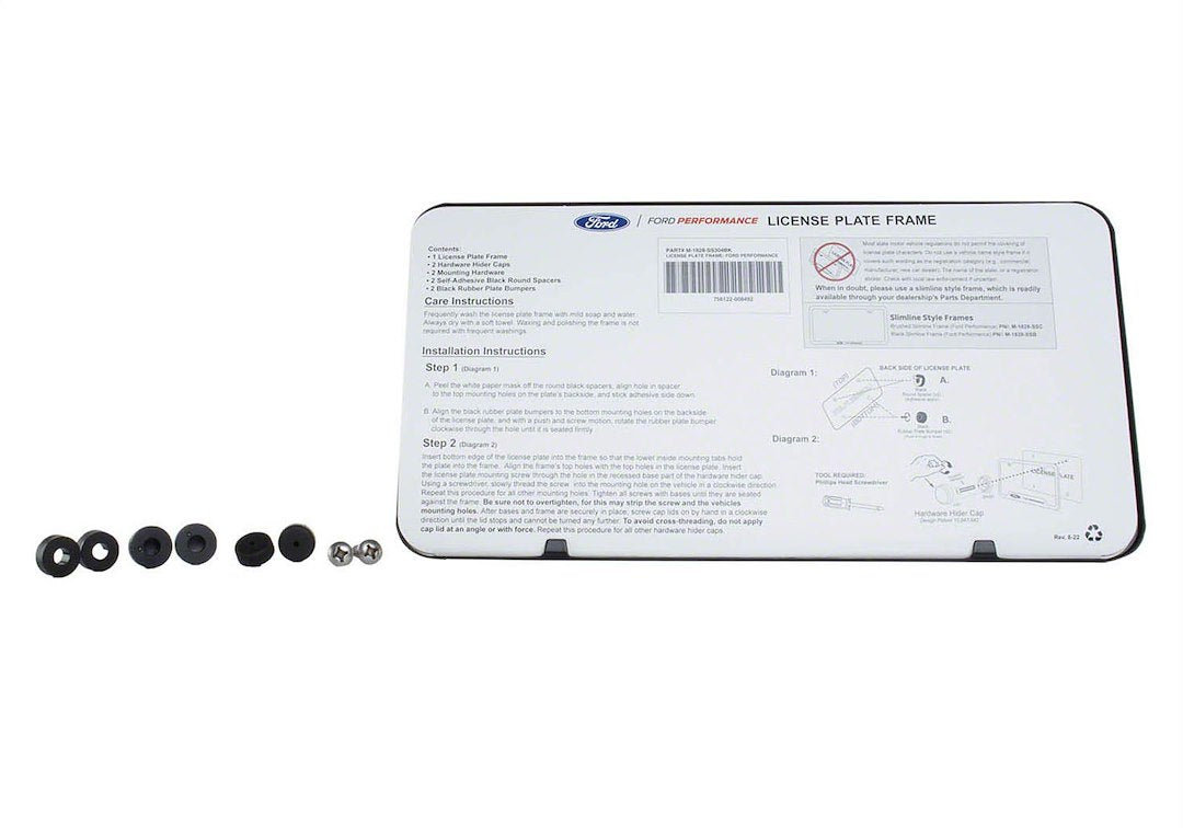 Ford Performance M-1828-Ss304bk License Plate Frame||m-1828-Ss304bk_V3.Jpg||88||f281828ss304b||1630598