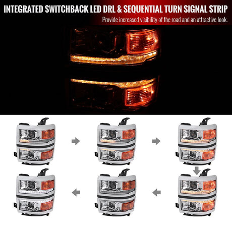 Spec-D Tuning 2lhp-Siv14-C-Sq-Rs Headlight Assembly||2lhp-Siv14-C-Sq-Rs_1.Jpg||86||sdtsiv14csqrs||1502146