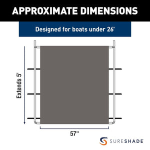Product of Taylor Made 2021026258 Boat T-Top Shade Extension