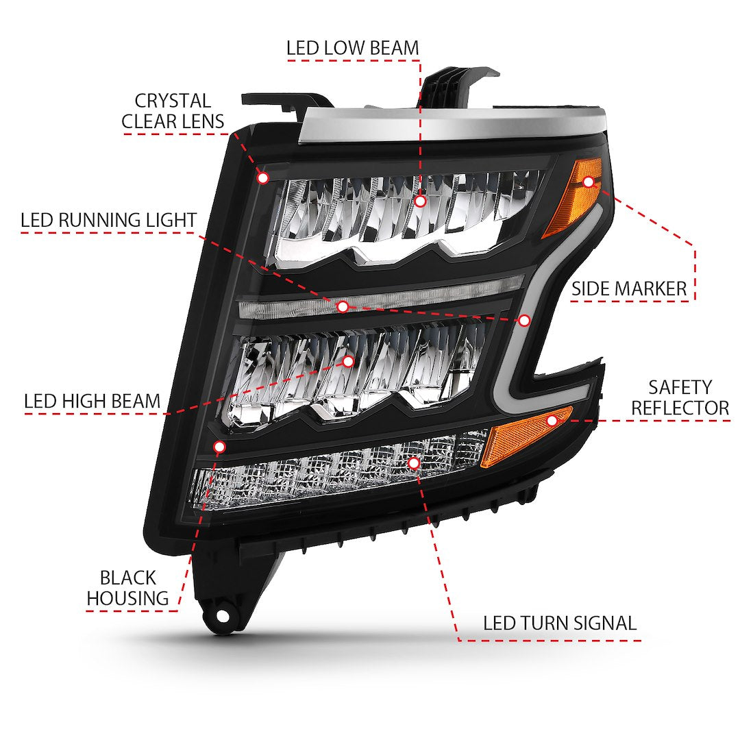 Product of ANZO USA 111478 Standard Beam Headlight Assembly - LED - Set Of 2 