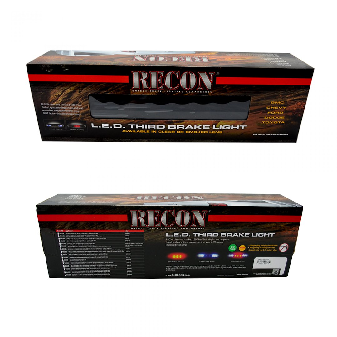 Recon Accessories 264128bk Center High Mount Stop Light||||86||r89264128bk||1915435