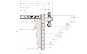 Product of Bulletproof Hitches HD2014 Receiver Trailer Hitch Ball Mount 