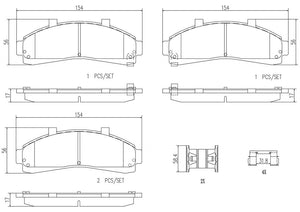 Product of Brembo P24041N Brake Pad - Set Of 4 