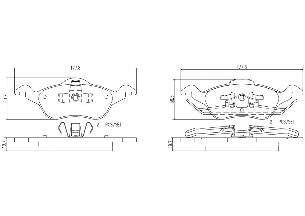Product of Brembo P24046N Brake Pad - Set Of 4 