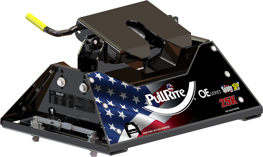 Product of PullRite 1400 Fixed 25000 Pound 4-Way Fifth Wheel Trailer Hitch 