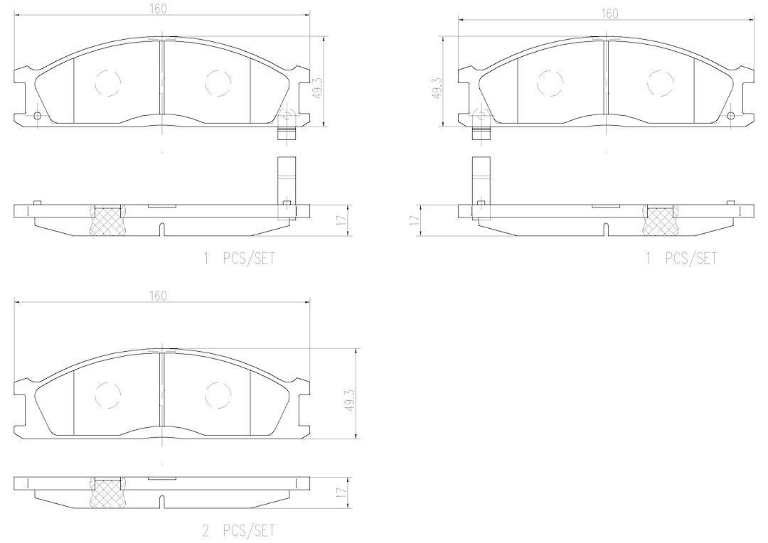 Product of Brembo P24026N Brake Pad - Set Of 4 