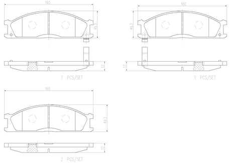 Product of Brembo P24026N Brake Pad - Set Of 4 