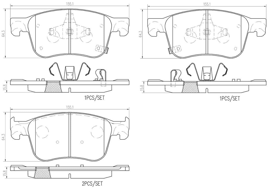 Product of Brembo P28104N Brake Pad - Set Of 4 