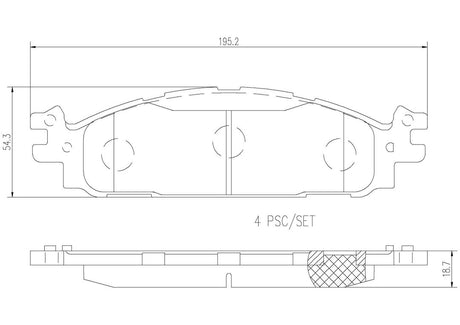 Product of Brembo P24174N Brake Pad - Set Of 4 