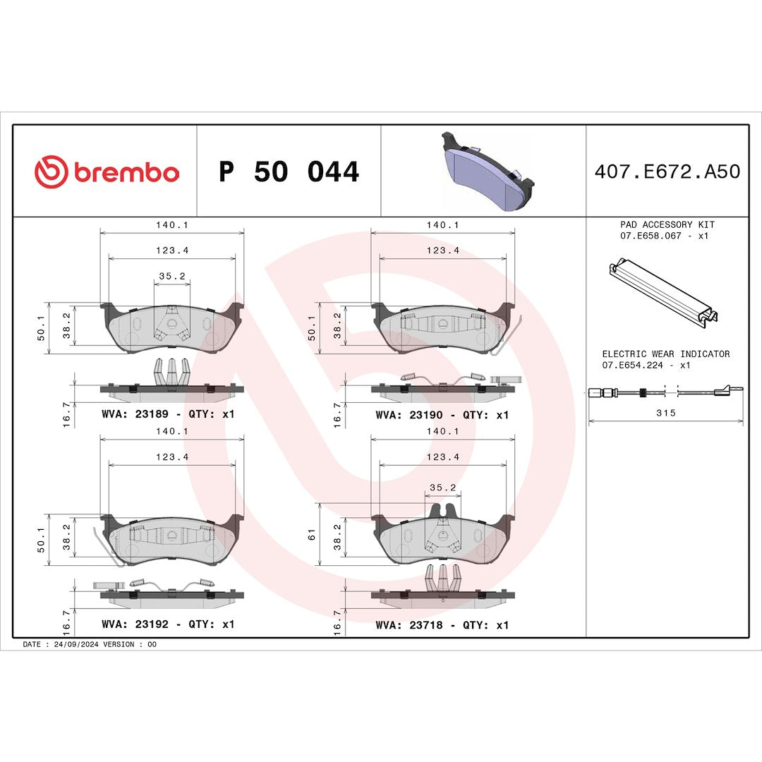 Brembo P50044 Brake Pad||p50044_Drw.Jpg||87||brmp50044||1753376