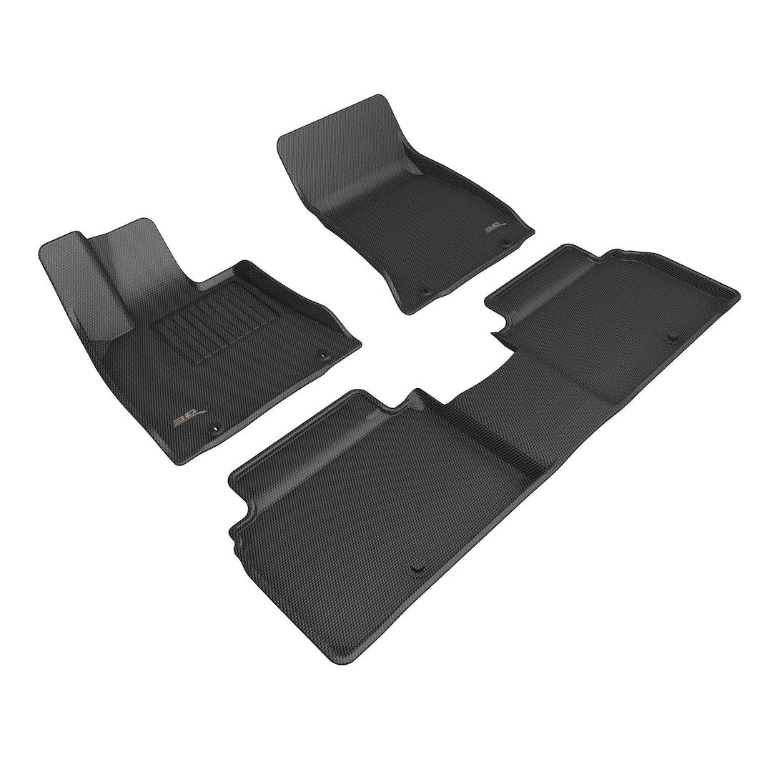 Product of 3D Mats KAGU L1GS01001509 Black Thermoplastic Rubber Of Carbon Fiber Texture Floor Liner 