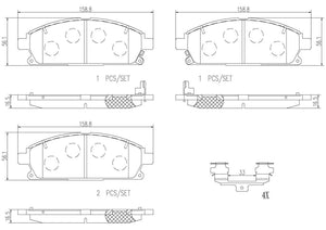 Product of Brembo P56040N Brake Pad - Set Of 4 