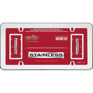 Cruiser 21110 License Plate Frame||21110_P01-Stainless_Stainless_Steel-Inpack.Jpg||86||c3421110||963258