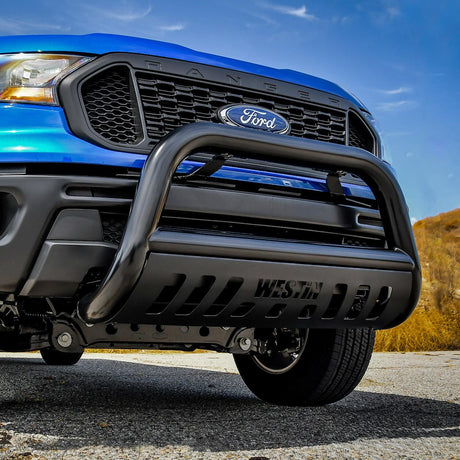 Product of Westin Automotive 31-3985 Bull Bar Black Powder Coated 3 Inch Yes with skid plate 