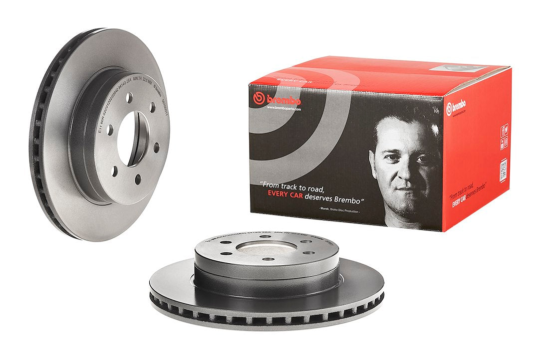 Product of Brembo 09765011C02 Vented 1 Piece Brake Rotor 