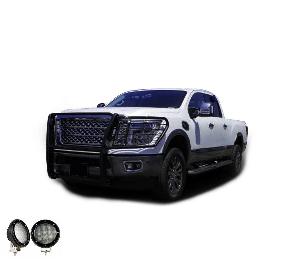 Product of Black Horse Offroad 17NR28MA-PLFB Grille Guard  