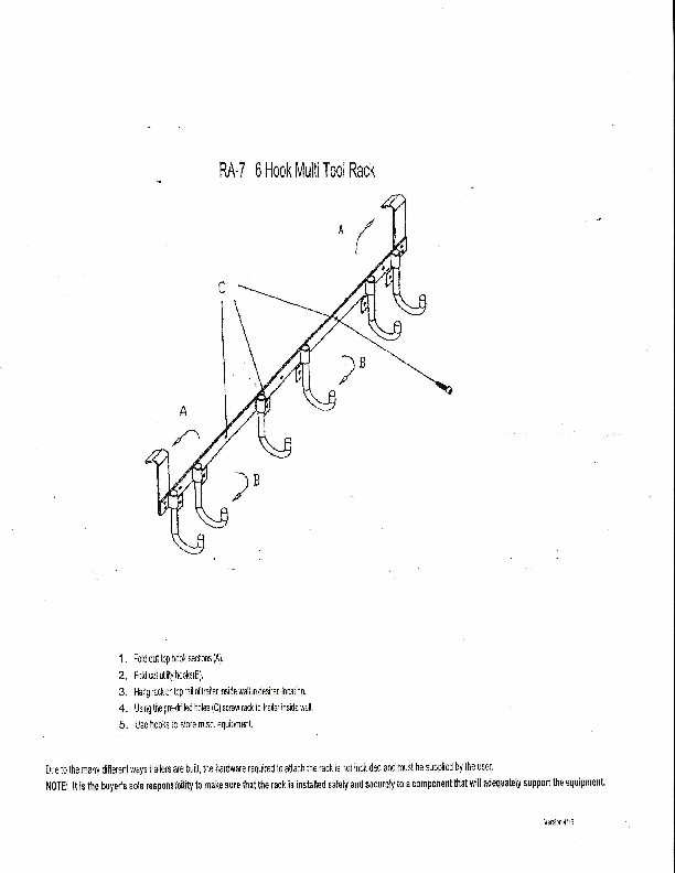 Product of Rack-Em Ra-7 Tool Organizer