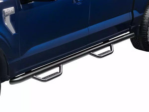 Product of N-Fab F09107CC-6-TX Black Matte Textured Powder Coated Round Nerf Bar - Truck Wheel To Wheel 