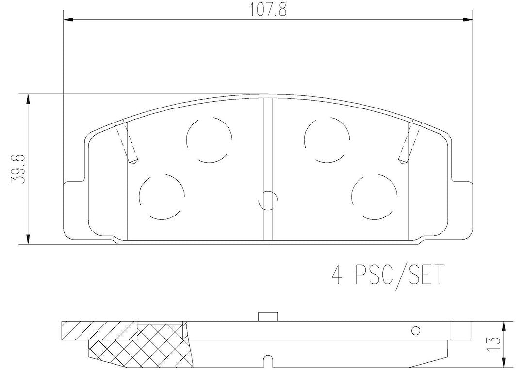 Product of Brembo P49036N Brake Pad - Set Of 4 