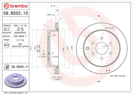 Brembo 09b55310c02 Brake Rotor||09b55310c02.Jpg||85||brm09b55310||1684250