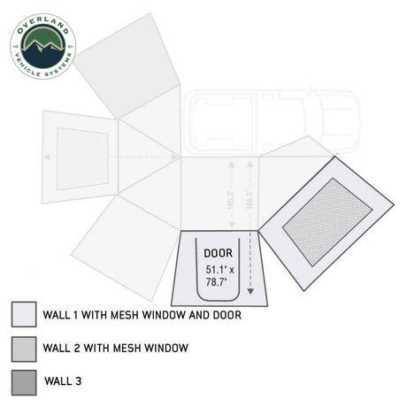 Product of Overland Vehicle Systems 18129910 Awning Extension Panel