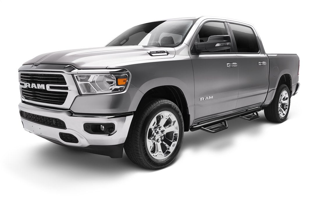 N-Fab Hpd1980cc-Tx Nerf Bar||nfbnfab-Podium-Lg-Black-Textured-2019-Ram-1500-Silver-Studio-01.Jpg||86||n21hpd1980cct||1546916