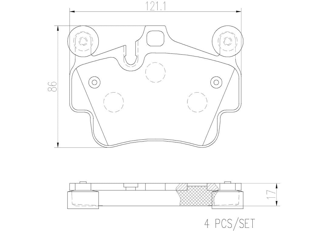 Product of Brembo P65014N Brake Pad - Set Of 4 