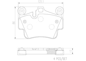 Product of Brembo P65014N Brake Pad - Set Of 4 