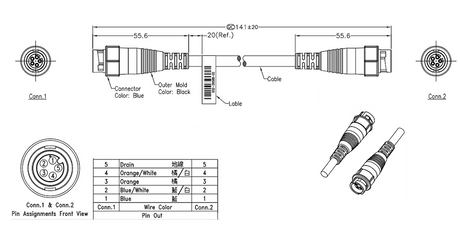 Simrad 000-10779-001 Ethernet Cable||000-10779-001_1.Png||86||sim0010779001||1656464