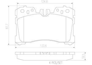 Product of Brembo P83075N Brake Pad - Set Of 4 
