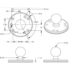 Ram Mounts Ram-B-202u Mobile Electronics Device Mount Base||ram-B-202u_2.Jpg||87||r1hramb202u||1560308